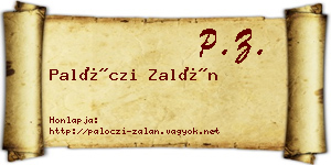 Palóczi Zalán névjegykártya